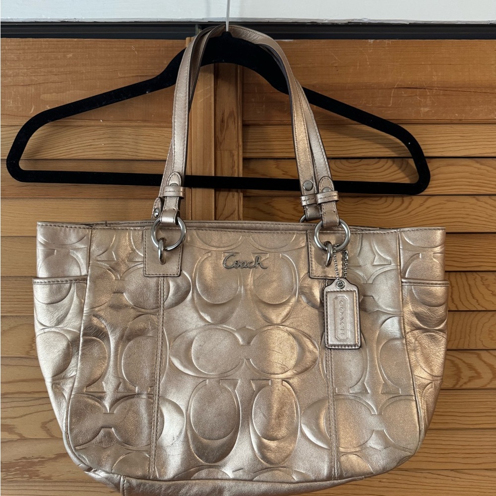 Coach Metallic Gold Shoulder Bag